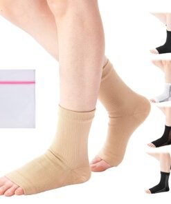 360 RELIEF - Copper Infused Open Toe Compression Ankle Socks Supports