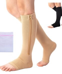 360 RELIEF - Zipper Open Toe Medical Compression Socks